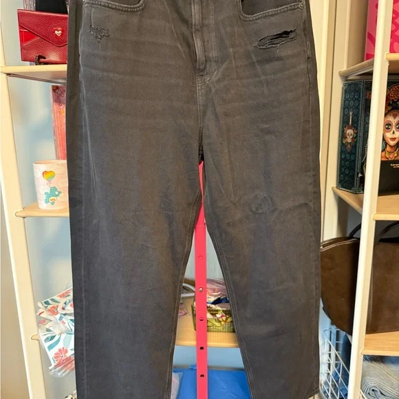 American Eagle Outfitters Charcoal straight jeans Size 14 R GUC - Picture 5 of 5